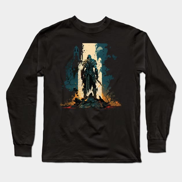 paladin Long Sleeve T-Shirt by Trontee